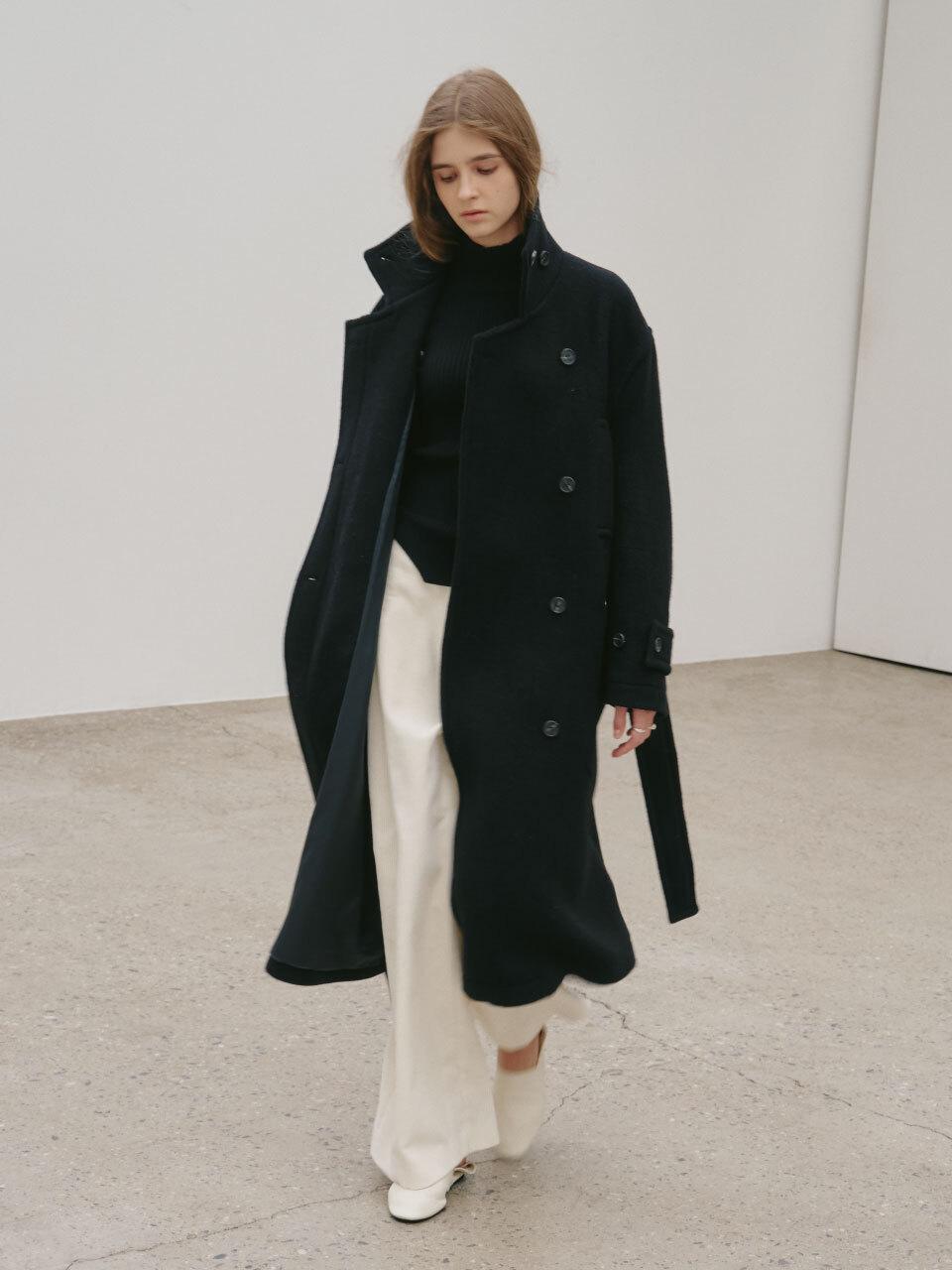 MUSEE STOCKHOLM Buckle Wool High Neck Oversized Double C
