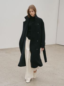 MUSEE STOCKHOLM Buckle Wool High Neck Oversized Double C