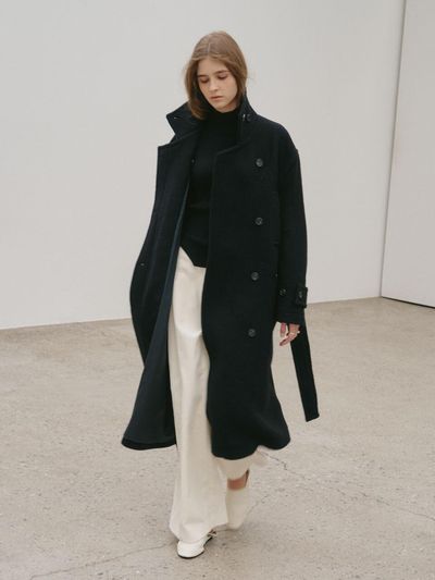 MUSEE STOCKHOLM Buckle Wool High Neck Oversized Double C