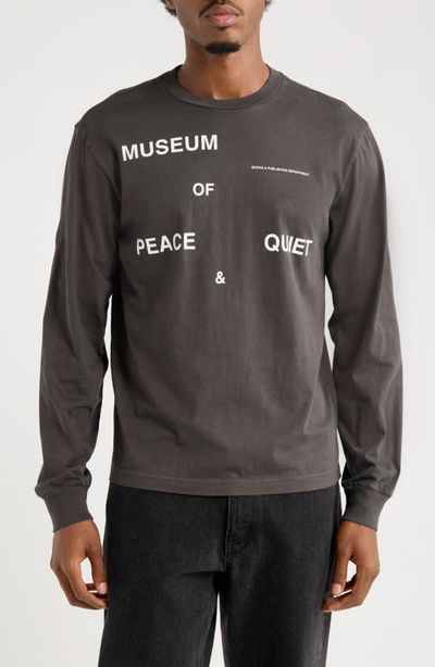 Museum of Peace & Quiet Museum of Peace & Quiet Publishing Dept Long Sleeve Cotton Graphic T-Shirt
