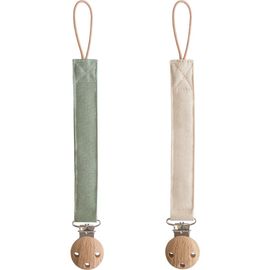 Mushie Mushie 2-Pack Linen Pacifier Clips