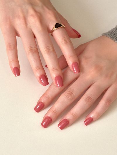 MUZMAK Reusable Nail Tip Caffeine Rose (Regular Square)