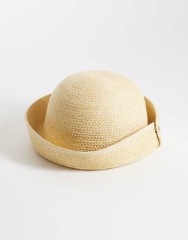 My Accessories My Accessories 2 way straw sailor hat and bucket hat in natural-Neutral