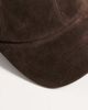 My Accessories My Accessories baseball cap in chocolate faux suede-Brown - 3