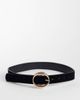 My Accessories My Accessories belt in black velvet with gold oval buckle - 1