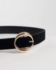 My Accessories My Accessories belt in black velvet with gold oval buckle - 2
