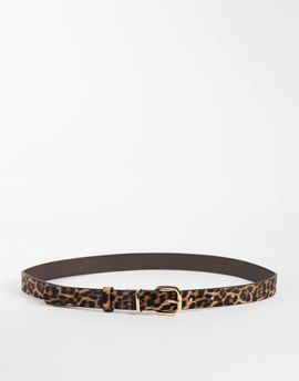 My Accessories My Accessories belt in leopard with gold buckle-Brown