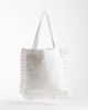 My Accessories My Accessories broderie anglais ruffle tote bag in white - 1