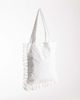 My Accessories My Accessories broderie anglais ruffle tote bag in white - 3