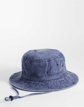My Accessories My Accessories bucket hat with toggle in washed navy