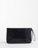 My Accessories My Accessories clutch bag in black faux croc - 1