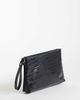 My Accessories My Accessories clutch bag in black faux croc - 2