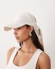 My Accessories My Accessories cotton blend cap bandana in beige-Neutral - 3