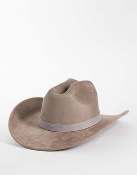 My Accessories My Accessories cowboy hat in stone faux suede-Neutral