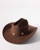 My Accessories My Accessories cowboy hat with gol Daisy studs in brown - 1