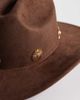 My Accessories My Accessories cowboy hat with gol Daisy studs in brown - 3