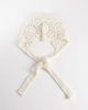 My Accessories My Accessories crochet bonnet hat in cream-White - 3