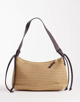 My Accessories My Accessories crochet shoulder bag in natural brown