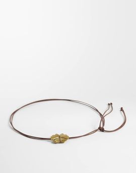 My Accessories My Accessories curve rope belt with statement flower in brown