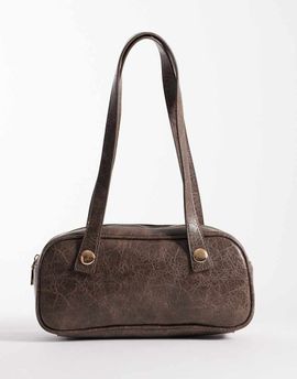 My Accessories My Accessories distressed east-west shoulder bag in brown