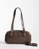 My Accessories My Accessories distressed east-west shoulder bag in brown - 2