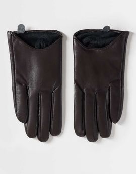 My Accessories My Accessories faux leather driving gloves in chocolate brown