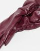 My Accessories My Accessories faux leather long ruched gloves in burgundy-Red - 2