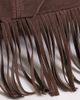 My Accessories My Accessories faux suede fringed shoulder bag with round base in dark brown - 3