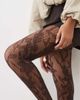 My Accessories My Accessories floral lace tights in brown - 2