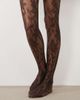 My Accessories My Accessories floral lace tights in brown - 3