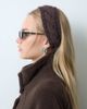 My Accessories My Accessories headband in chocolate cable knit-Brown - 1