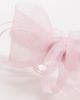 My Accessories My Accessories mesh bow fascinator headband in dusty pink - 2