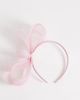 My Accessories My Accessories mesh bow fascinator headband in dusty pink - 3