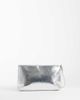 My Accessories My Accessories metallic clutch bag in silver - 1