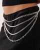 My Accessories My Accessories multi-row chain belt in silver - 2