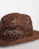 My Accessories My Accessories open weave cowboy hat in brown - 2