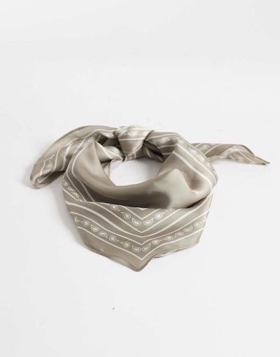 My Accessories My Accessories paisley neck tie scarf in gray
