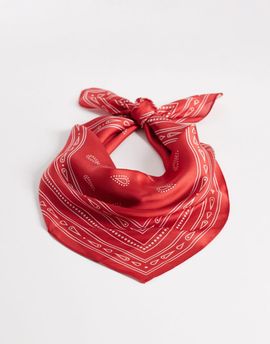 My Accessories My Accessories paisley neck tie scarf in red
