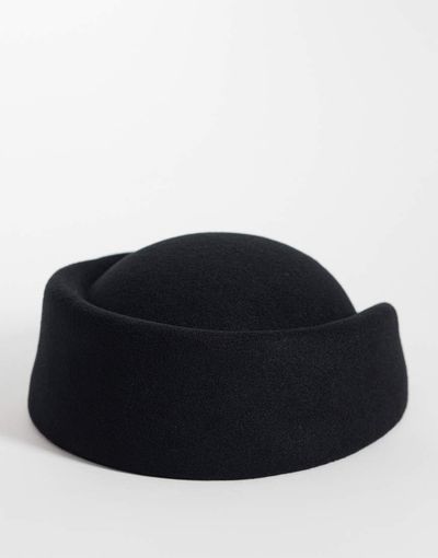 My Accessories My Accessories pillbox hat in black
