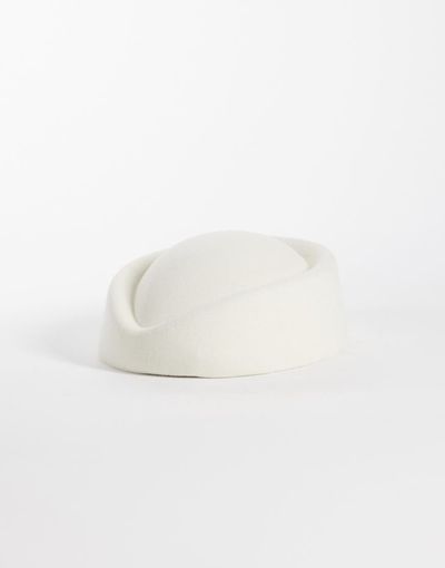 My Accessories My Accessories pillbox hat in white
