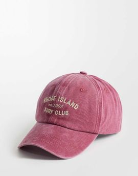 My Accessories My Accessories Rhode Island washed cap in burgundy-Red