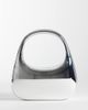 My Accessories My Accessories round metal handheld grab bag in silver - 1