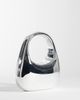 My Accessories My Accessories round metal handheld grab bag in silver - 4