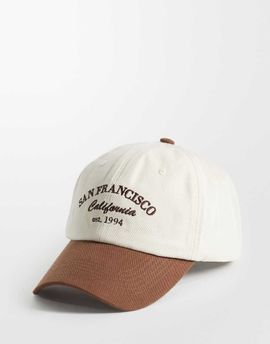 My Accessories My Accessories san francisco contrast brown cap in beige-Neutral