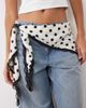 My Accessories My Accessories scarf belt in cream and black polkadot print-Multi - 2