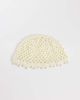 My Accessories My Accessories sequin beanie with faux pearls in cream-White - 1