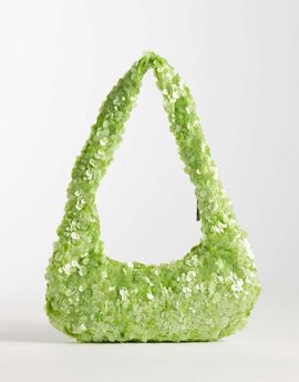 My Accessories My Accessories sequin shoulder bag in pale green
