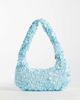 My Accessories My Accessories sequined shoulder bag in pale blue - 4