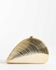 My Accessories My Accessories shell metal clutch bag in gold - 1