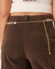 My Accessories My Accessories square chain belt in mixed silver and gold tones-Multi - 3